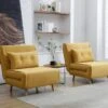 Fauteuil Convertible En Tissu Jaune Moutarde URIBIA 2 Fauteuil Convertible En Tissu Jaune Moutarde URIBIA -Meubles Soldes Boutique fauteuil 15882223