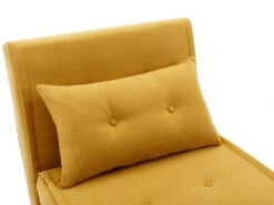 Fauteuil Convertible En Tissu Jaune Moutarde URIBIA 17 Fauteuil Convertible En Tissu Jaune Moutarde URIBIA -Meubles Soldes Boutique fauteuil 15882229