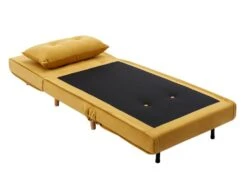 Fauteuil Convertible En Tissu Jaune Moutarde URIBIA 15 Fauteuil Convertible En Tissu Jaune Moutarde URIBIA -Meubles Soldes Boutique fauteuil 15882231