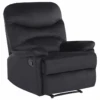 Fauteuil De Relaxation En Velours Noir ESLOV -Meubles Soldes Boutique fauteuil 16165995