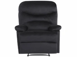 Fauteuil De Relaxation En Velours Noir ESLOV -Meubles Soldes Boutique fauteuil 16166001