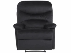 Fauteuil De Relaxation En Velours Noir ESLOV -Meubles Soldes Boutique fauteuil 16166003
