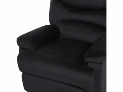Fauteuil De Relaxation En Velours Noir ESLOV -Meubles Soldes Boutique fauteuil 16166009