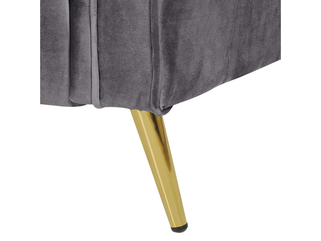 Fauteuil En Velours Gris VIETAS 9 Fauteuil En Velours Gris VIETAS – Image 7