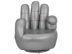 Fauteuil Main Pivotant CATCHY En Simili - Noir -Meubles Soldes Boutique fauteuil 166696