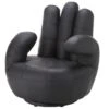 Fauteuil Main Pivotant CATCHY En Simili - Noir -Meubles Soldes Boutique fauteuil 166711