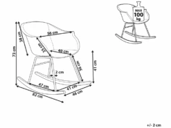 Chaise à Bascule Rose HARMONY -Meubles Soldes Boutique fauteuil 16682051
