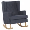Fauteuil à Bascule En Tissu Gris TRONDHEIM II -Meubles Soldes Boutique fauteuil 16682157