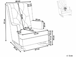 Fauteuil à Bascule En Tissu Gris TRONDHEIM II -Meubles Soldes Boutique fauteuil 16682161