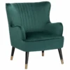 Fauteuil En Velours Vert Foncé VARBERG 2 Fauteuil En Velours Vert Foncé VARBERG -Meubles Soldes Boutique fauteuil 16684935