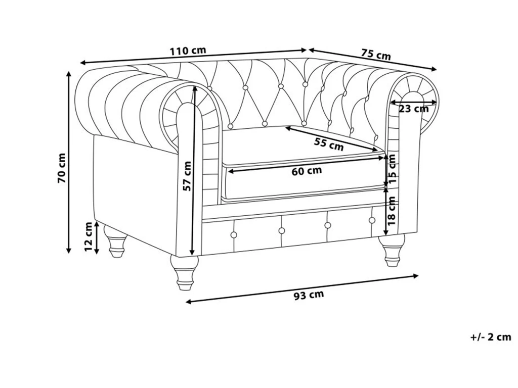 Fauteuil En Velours Rose CHESTERFIELD 5 Fauteuil En Velours Rose CHESTERFIELD – Image 3