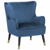 Fauteuil En Velours Bleu VARBERG -Meubles Soldes Boutique fauteuil 16686011