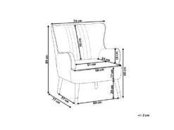 Fauteuil En Velours Bleu VARBERG -Meubles Soldes Boutique fauteuil 16686015