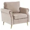 Fauteuil En Velours Taupe VIETAS 1 Fauteuil En Velours Taupe VIETAS -Meubles Soldes Boutique fauteuil 16686777