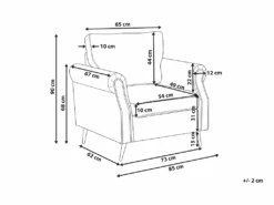 Fauteuil En Velours Taupe VIETAS -Meubles Soldes Boutique fauteuil 16686781