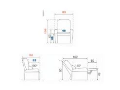 Fauteuil Relax Electrique Tissu Gris - AUSTRALIO -Meubles Soldes Boutique fauteuil 17789145
