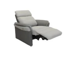 Fauteuil Relax Electrique Tissu Gris - AUSTRALIO -Meubles Soldes Boutique fauteuil 17789147