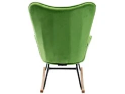 Fauteuil à Bascule Rocking Chair Bouton Décoratif En Tissu Velours Vert Confortable Et Design FAB10076 8 Fauteuil à Bascule Rocking Chair Bouton Décoratif En Tissu Velours Vert Confortable Et Design FAB10076 -Meubles Soldes Boutique fauteuil 17958597