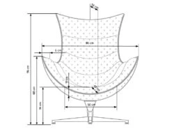 Fauteuil Design En Cuir Reconstitué 86 Cm X 84 Cm X 96 Cm - Blanc -Meubles Soldes Boutique fauteuil 18836481