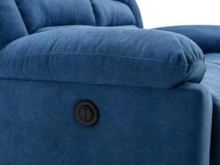 Fauteuil Relax électrique En Tissu Bleu BUROLO -Meubles Soldes Boutique fauteuil 18878061