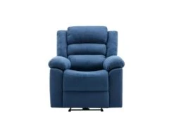 Fauteuil Relax électrique En Tissu Bleu BUROLO -Meubles Soldes Boutique fauteuil 18878075
