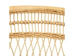 Fauteuil En Bois De Rotin Coloris Naturel - Longueur 65 X Profondeur 72 X Hauteur 82 Cm -Meubles Soldes Boutique fauteuil 19133055