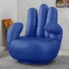Fauteuil Main Pivotant CATCHY En Simili - Bleu -Meubles Soldes Boutique fauteuil 194156