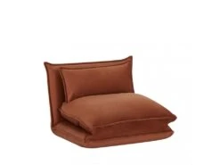 Nala - Chauffeuse Convertible 1 Place En Velours - Couleur - Rouille