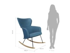 Chaise à Bascule Pärumm Kamil Aigue-Marine 68,5x82x86,5 Cm -Meubles Soldes Boutique fauteuil 20998085