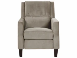 Fauteuil De Relaxation En Velours Beige Taupe EGERSUND 17 Fauteuil De Relaxation En Velours Beige Taupe EGERSUND -Meubles Soldes Boutique fauteuil 21041967