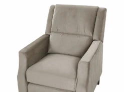 Fauteuil De Relaxation En Velours Beige Taupe EGERSUND 20 Fauteuil De Relaxation En Velours Beige Taupe EGERSUND -Meubles Soldes Boutique fauteuil 21041973