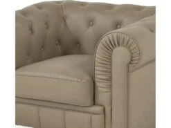 Fauteuil Chesterfield Capitonné - Couleurs - Pu Taupe, Types De Canapé - Fauteuil Chesterfield -Meubles Soldes Boutique fauteuil 21088961