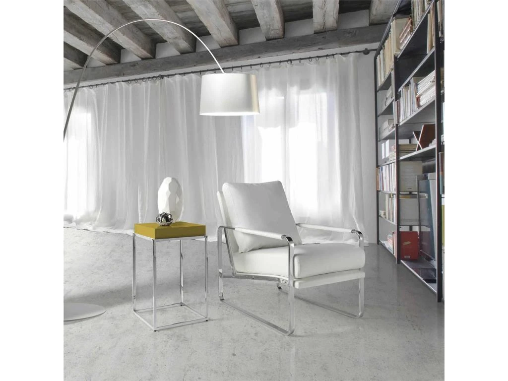 Fauteuil Rembourré Structure Acier Inoxydable. 4 Fauteuil Rembourré Structure Acier Inoxydable. – Image 2