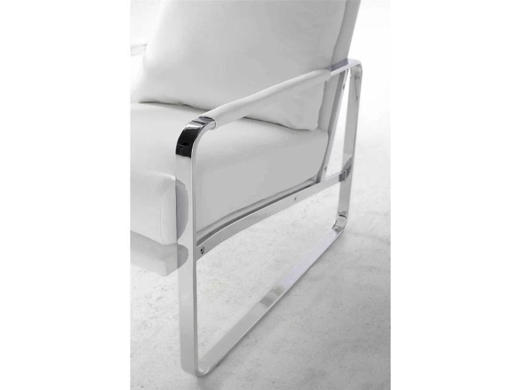 Fauteuil Rembourré Structure Acier Inoxydable. 6 Fauteuil Rembourré Structure Acier Inoxydable. – Image 4
