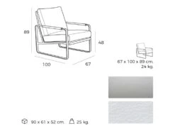 Fauteuil Rembourré Structure Acier Inoxydable. 11 Fauteuil Rembourré Structure Acier Inoxydable. -Meubles Soldes Boutique fauteuil 21097107