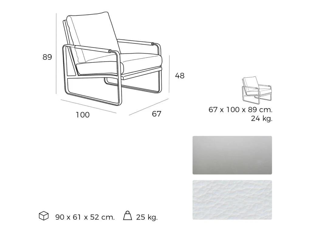 Fauteuil Rembourré Structure Acier Inoxydable. 7 Fauteuil Rembourré Structure Acier Inoxydable. – Image 5