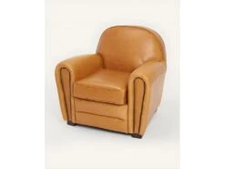 Orsay - Fauteuil Club En Cuir Vachette Camel Orsay -Meubles Soldes Boutique fauteuil 21132993
