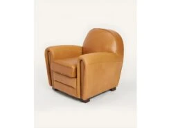 Orsay - Fauteuil Club En Cuir Vachette Camel Orsay -Meubles Soldes Boutique fauteuil 21132995