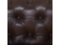 Fauteuil Chester En Cuir Marron - ATMOSPHERA -Meubles Soldes Boutique fauteuil 21290517