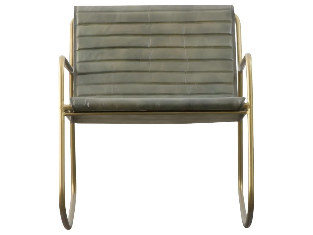 Rocking Chair En Cuir Kaki Sydney 5 Rocking Chair En Cuir Kaki Sydney – Image 3