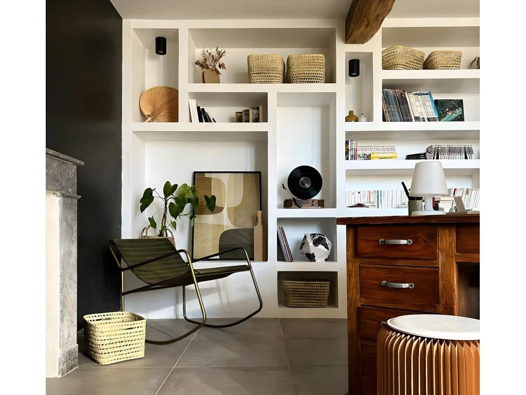 Rocking Chair En Cuir Kaki Sydney 6 Rocking Chair En Cuir Kaki Sydney – Image 4