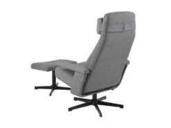 Trane Fauteuil Relax Avec Pied Pivotant Et Repose-pieds En Gris Foncé. -Meubles Soldes Boutique fauteuil 22046399