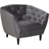 Rian Fauteuil Gris Foncé Avec Des Pieds Noirs. -Meubles Soldes Boutique fauteuil 22046401