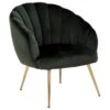 Daniella Fauteuil Lounge, Vert, Couleur Laiton. 2 Daniella Fauteuil Lounge, Vert, Couleur Laiton. -Meubles Soldes Boutique fauteuil 22048621