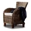 Baroness Fauteuil En Rotin Naturel, Gris.