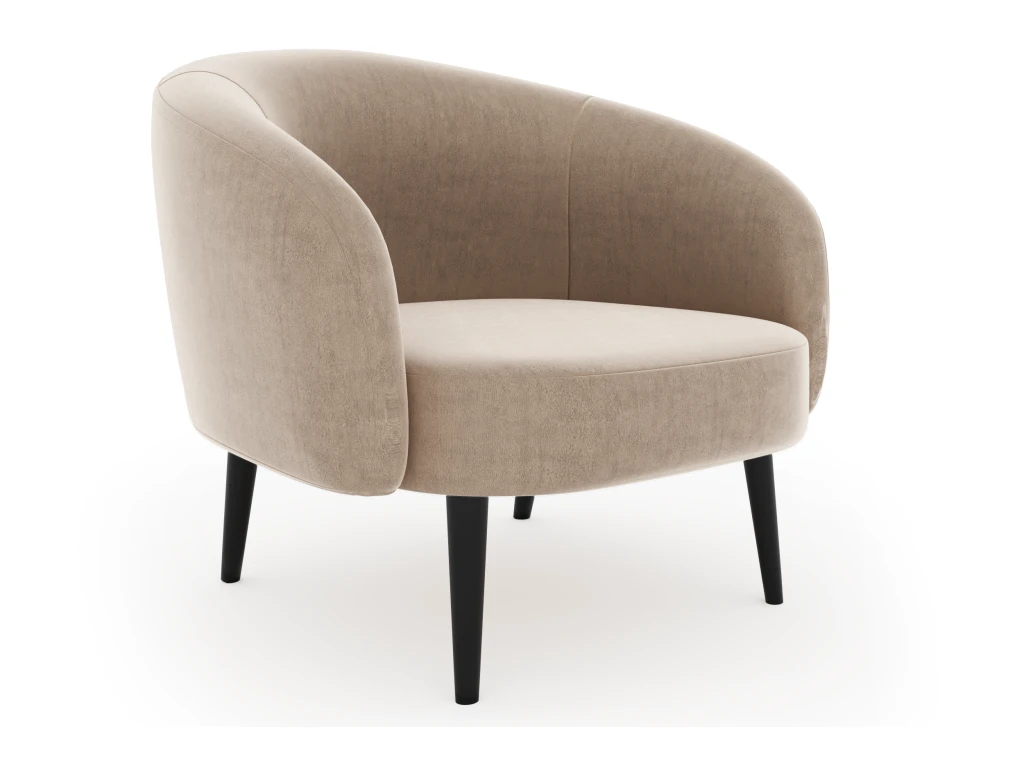 Fauteuil Tissu Velours Beige Taupe 3 Fauteuil Tissu Velours Beige Taupe