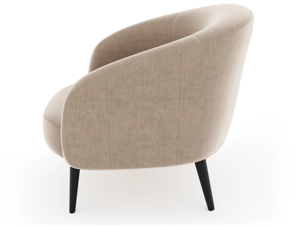 Fauteuil Tissu Velours Beige Taupe 8 Fauteuil Tissu Velours Beige Taupe â Image 6