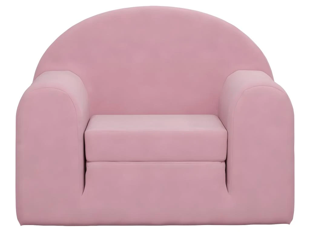 Canapé-lit Pour Enfants Rose Peluche Douce 5 Canapé-lit Pour Enfants Rose Peluche Douce – Image 3