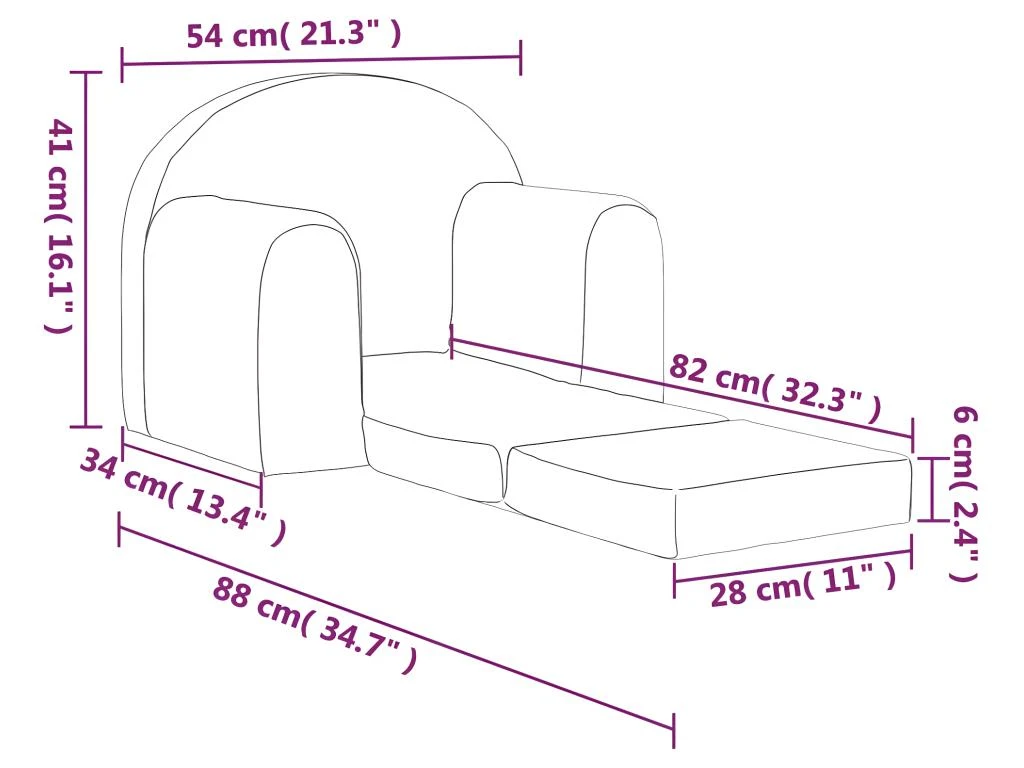 Canapé-lit Pour Enfants Rose Peluche Douce 10 Canapé-lit Pour Enfants Rose Peluche Douce – Image 8