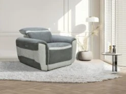 Fauteuil Relax électrique En Tissu Gris Foncé ORIETTO